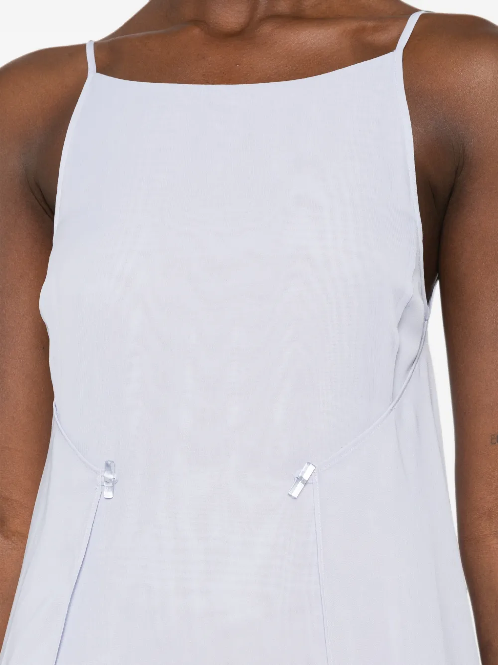 Emporio Armani Midi-jurk met spaghettibandjes Paars