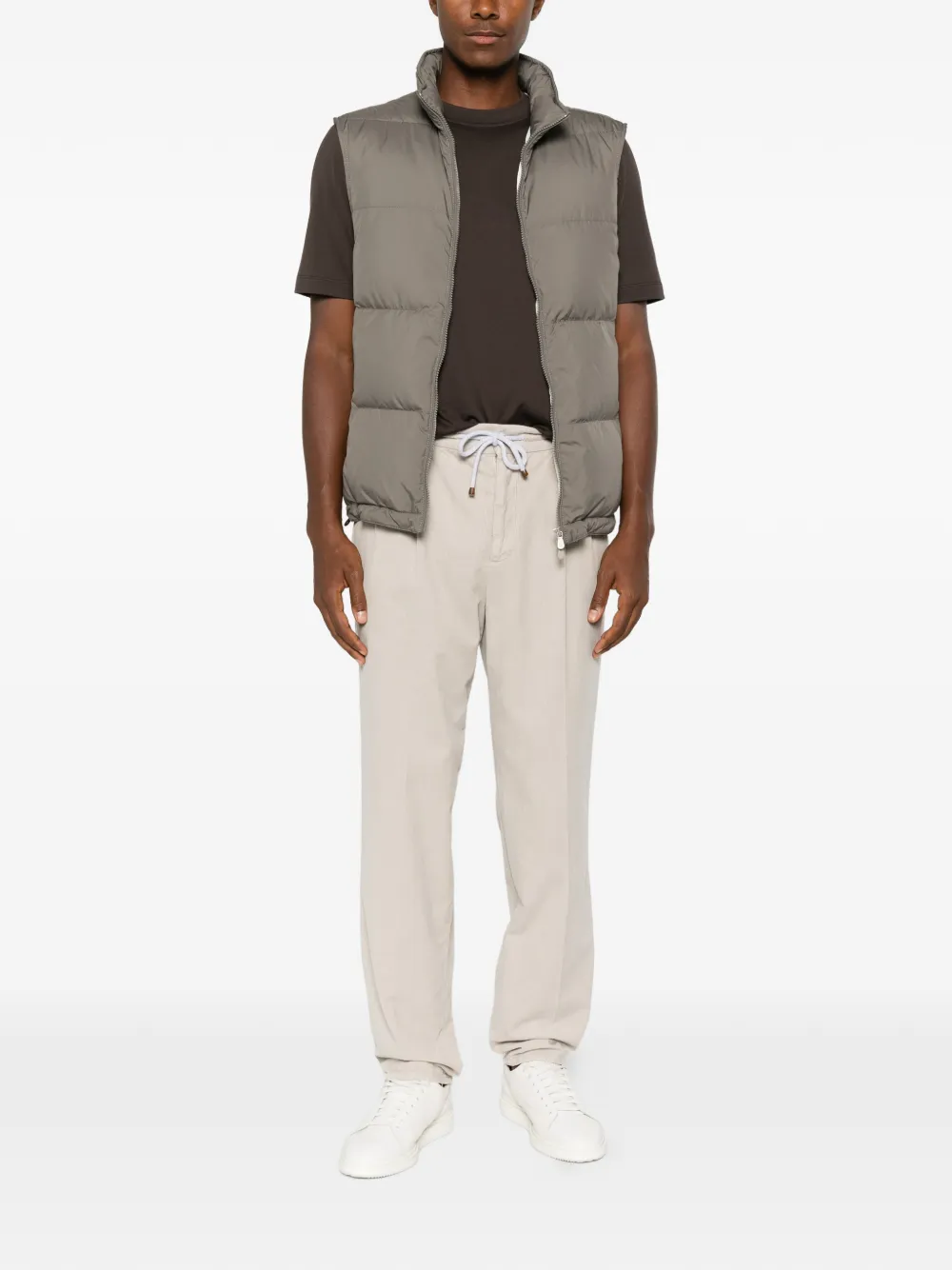Brunello Cucinelli Ribfluwelen plooibroek Beige