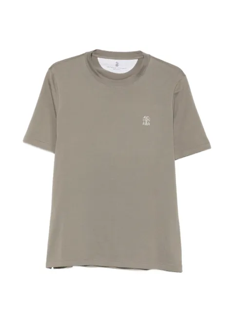 Brunello Cucinelli 로고 프린트 티셔츠