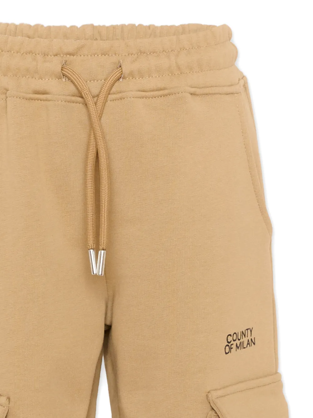 COUNTY OF MILAN KIDS Cargo broek met logoprint Beige