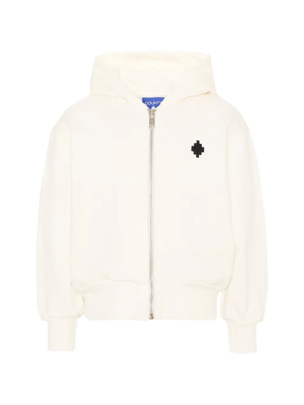 COUNTY OF MILAN logo-embroidered zip-up hoodie - Toni neutri