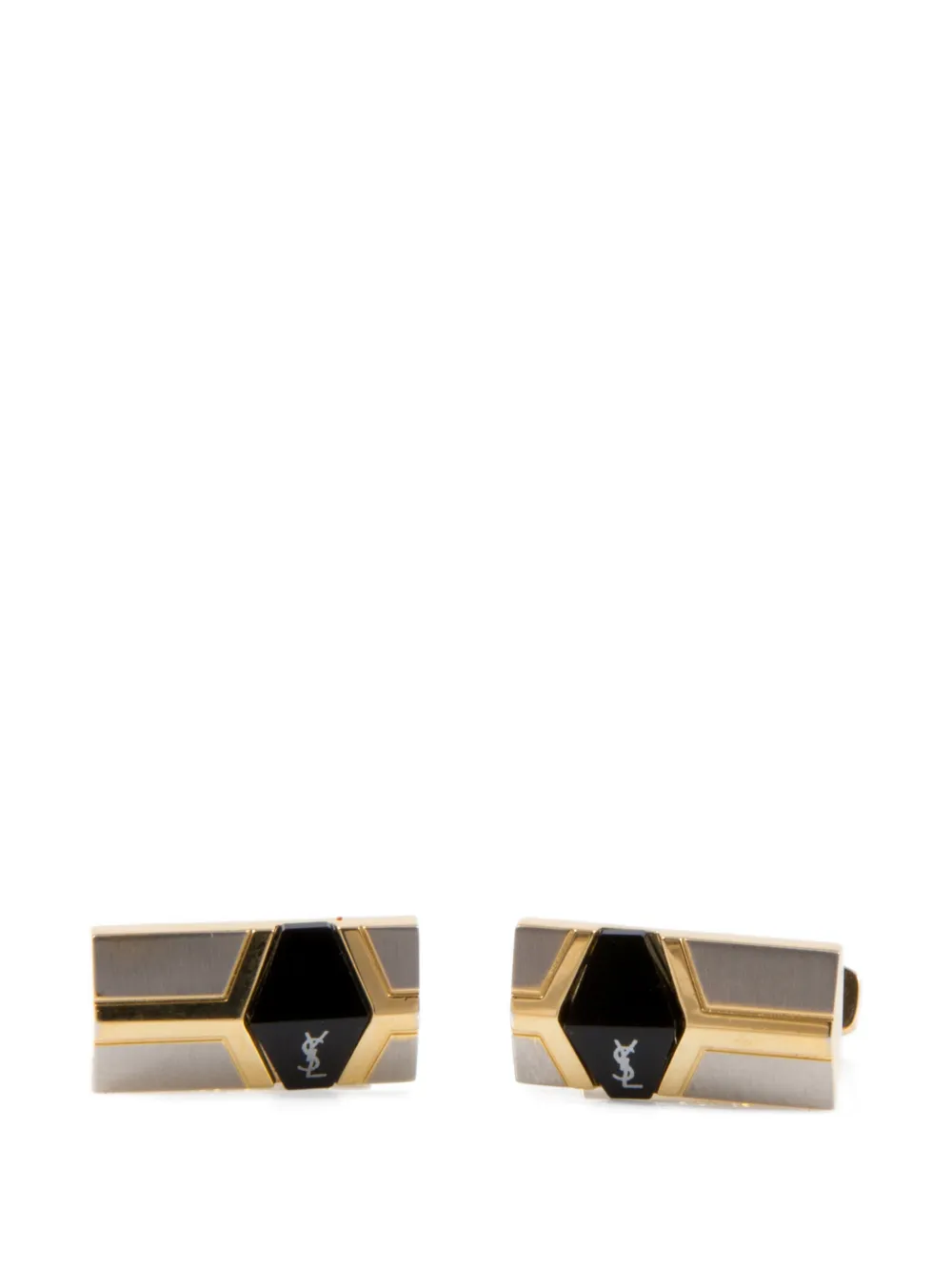 Saint Laurent Pre-Owned 1990s Cassandre-logo cuff-links - Oro
