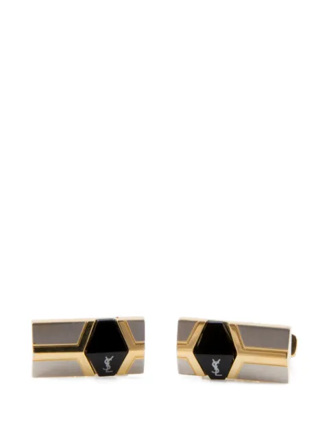 Saint Laurent Pre-Owned 1990s Cassandre-logo cuff-links