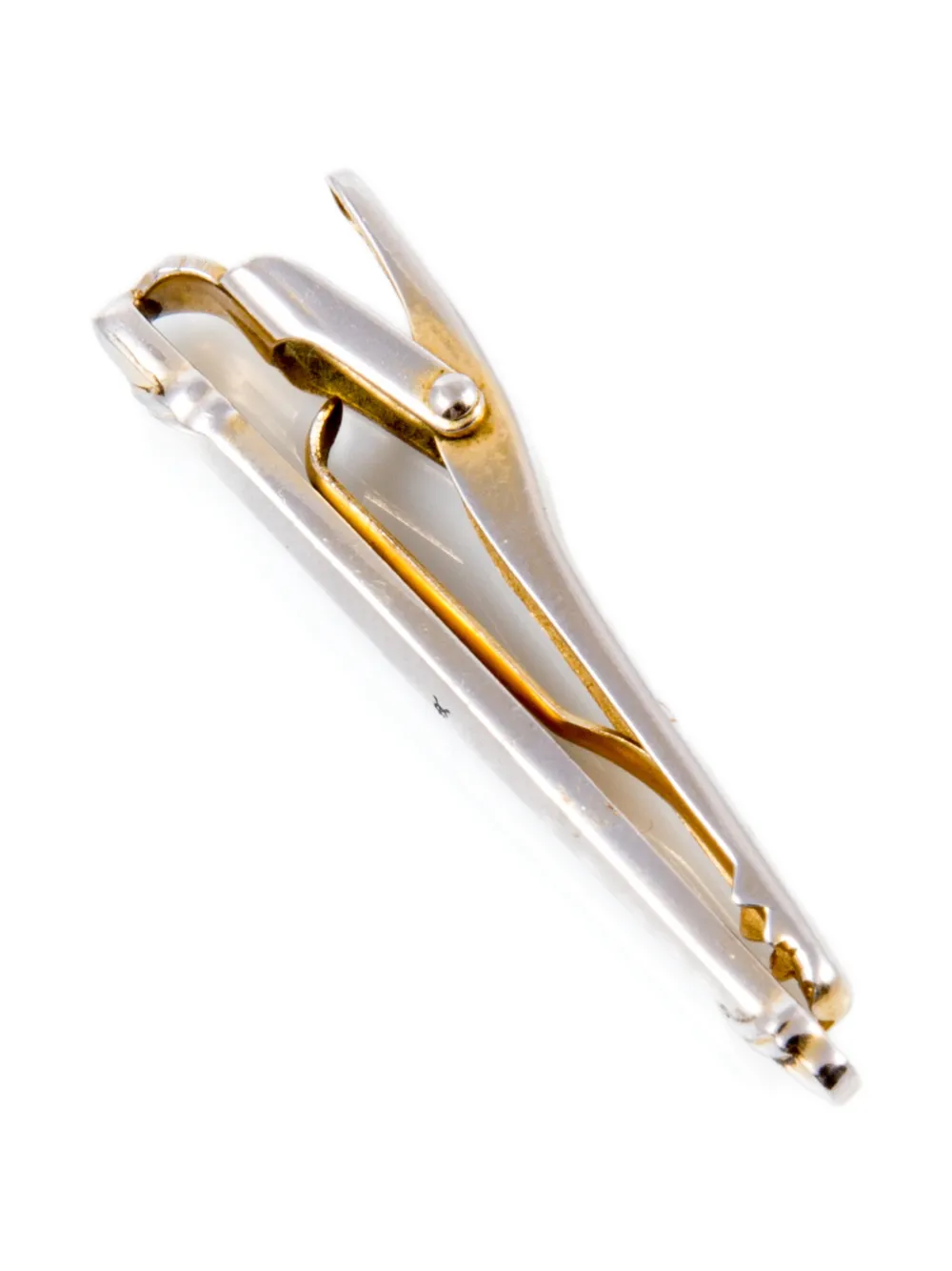 Saint Laurent Pre-owned 1980s Cassandre-logo Tie Clip in Silver, view 3