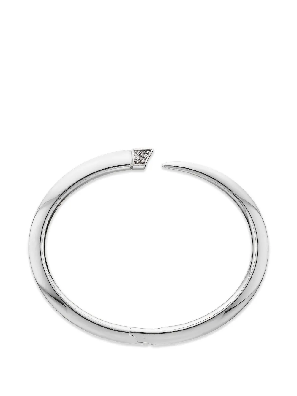 Shaun Leane Bracciale rigido Sabre con pavé di diamanti - Argento