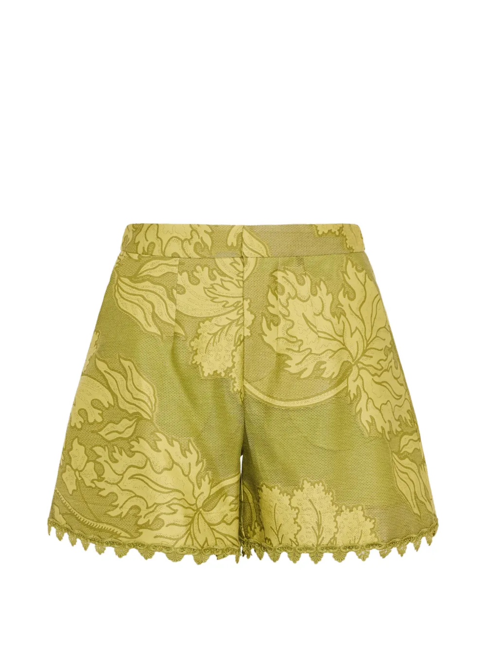 La DoubleJ Good Butt shorts met afwerking van kant Groen