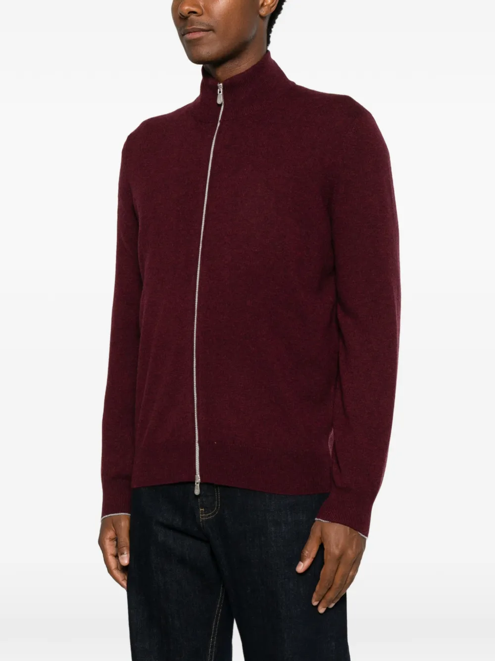 Brunello Cucinelli Vest met hoge hals Rood