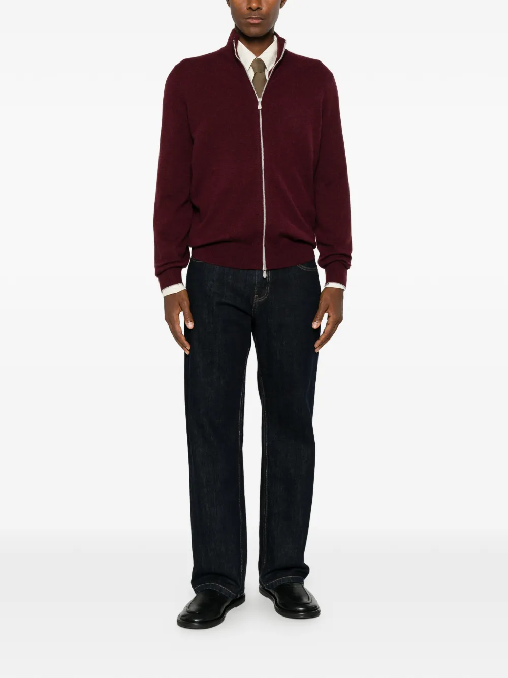 Brunello Cucinelli Vest met hoge hals Rood