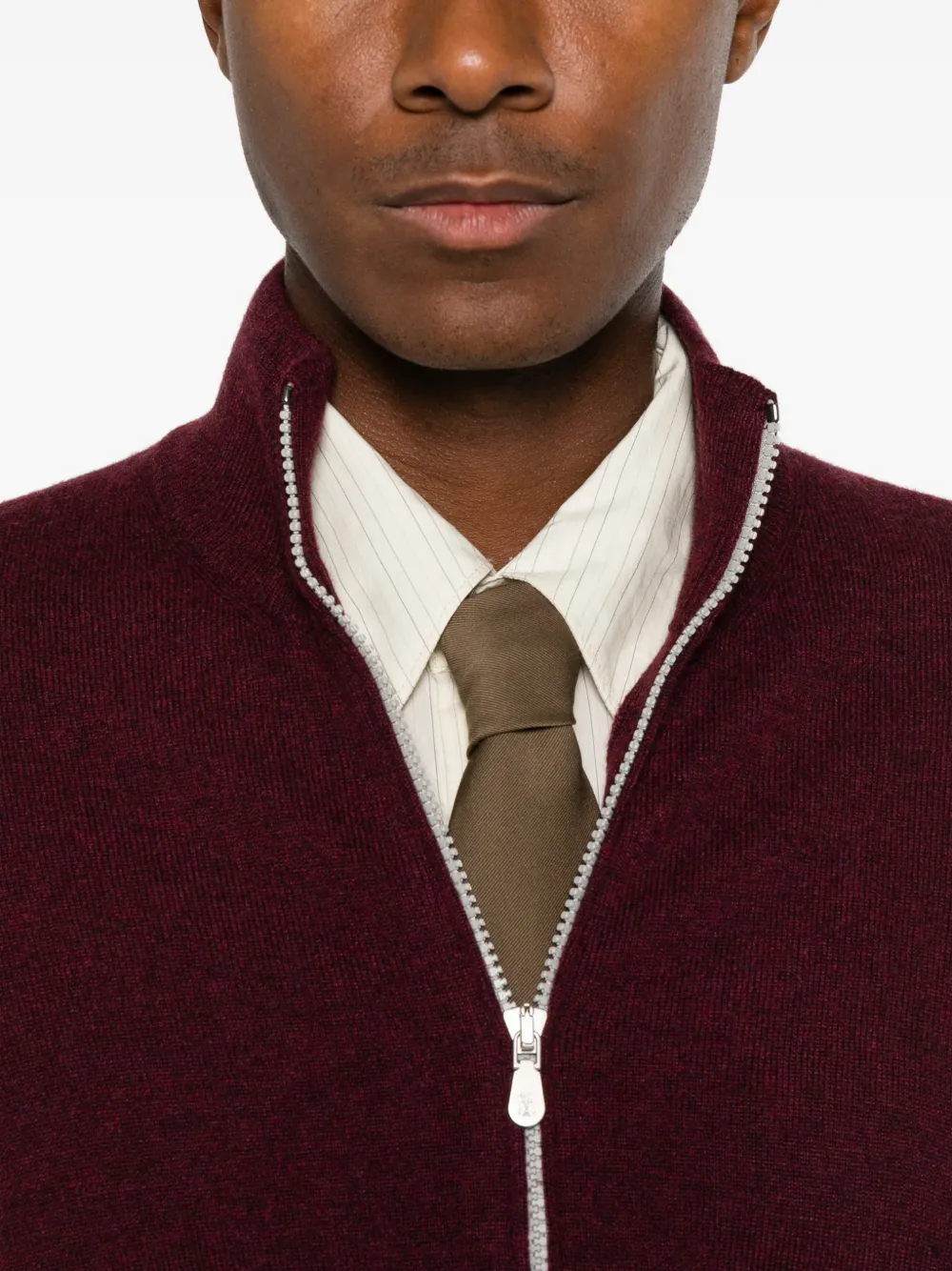 Brunello Cucinelli Vest met hoge hals Rood
