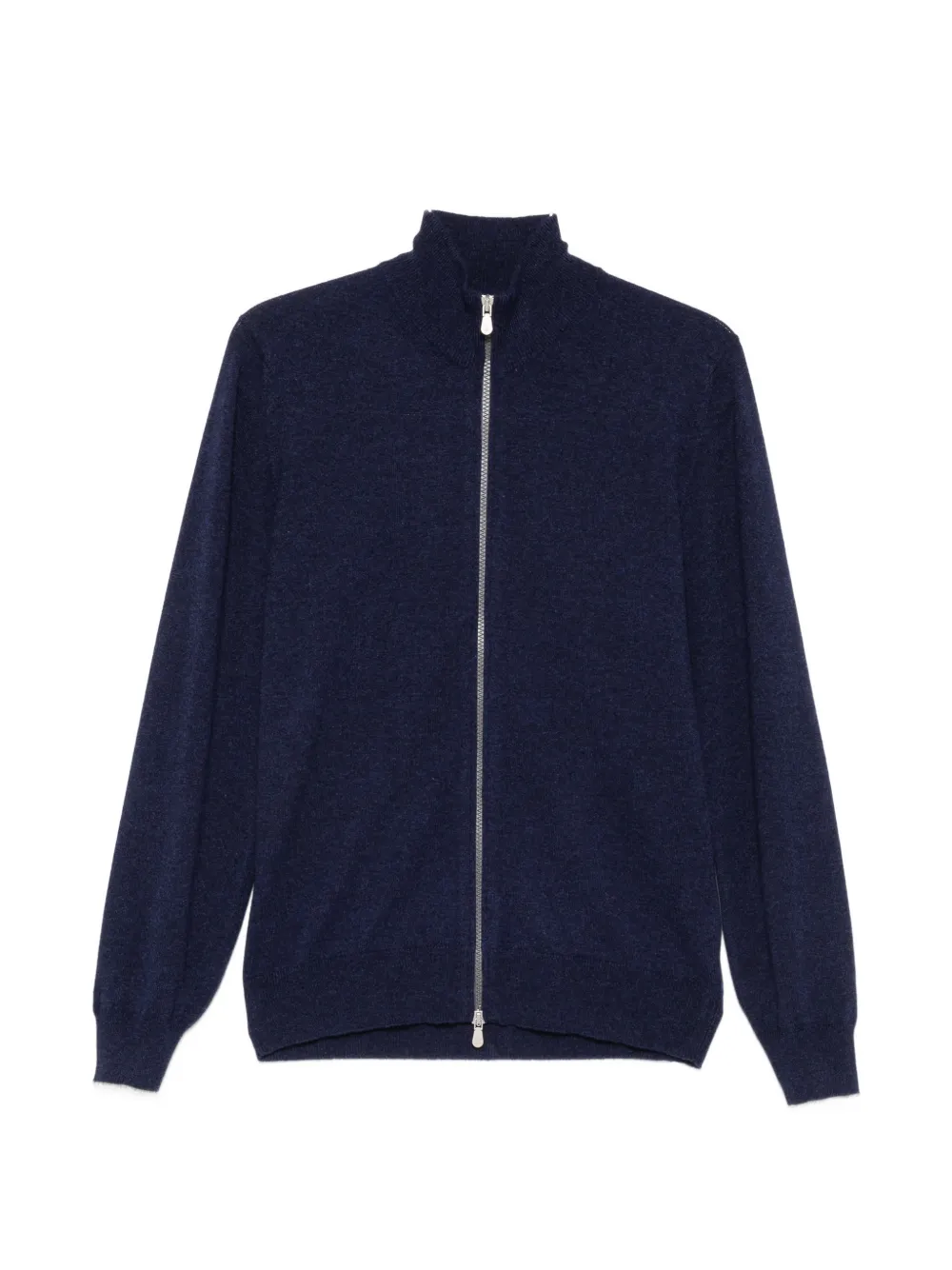 Brunello Cucinelli zip-up high-neck cardigan - Blu