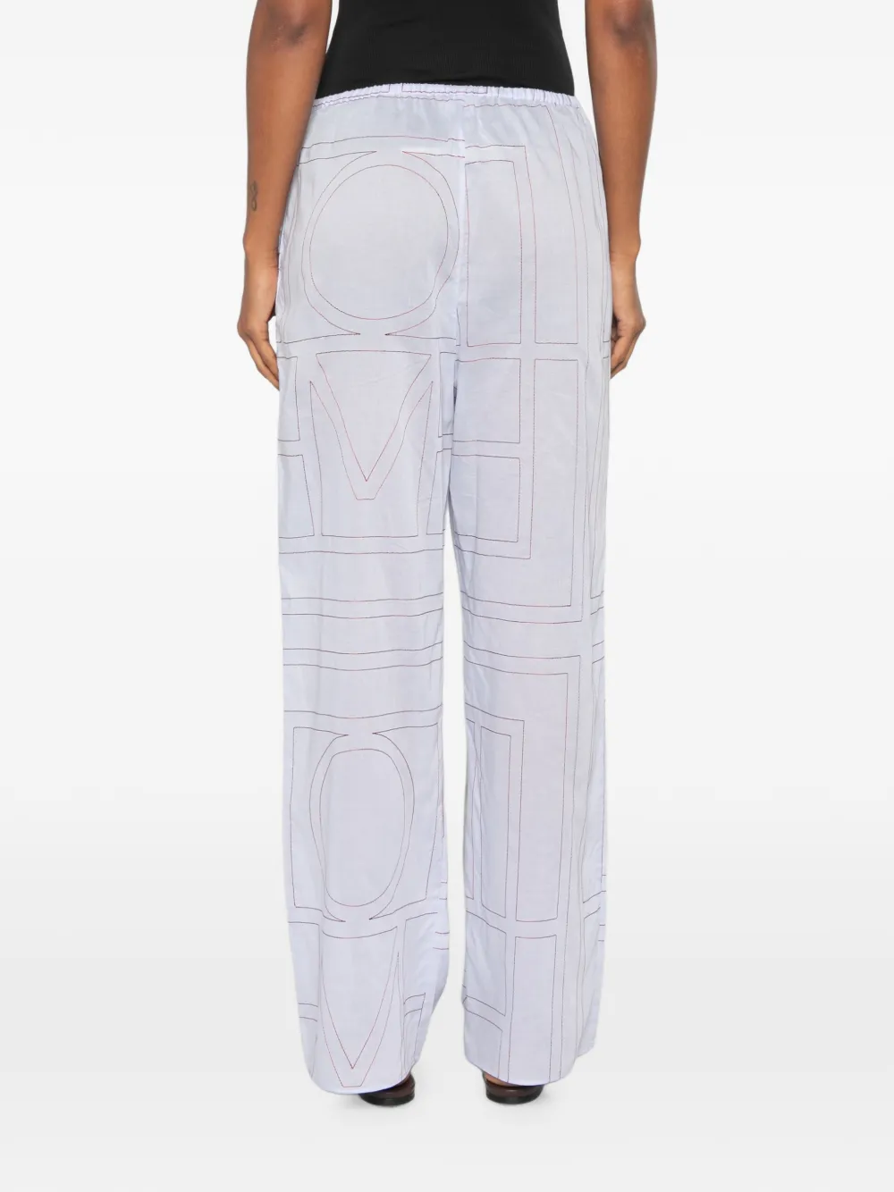 TOTEME Broek met elastische tailleband Blauw