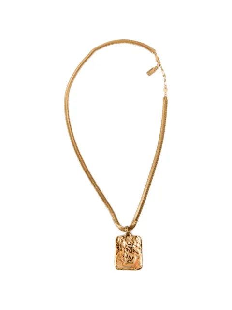 Saint Laurent Pre-Owned 1990s Cassandre-plaque necklace