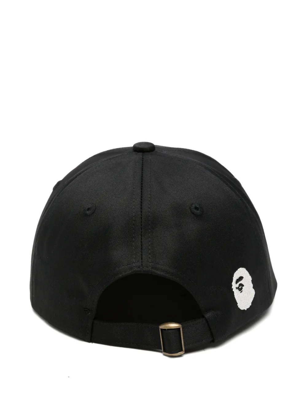 A BATHING APE Honkbalpet met geborduurd logo Zwart