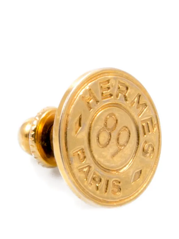 Hermès Pre-Owned 1989 Clou De Selle Pin | Gold | FARFETCH