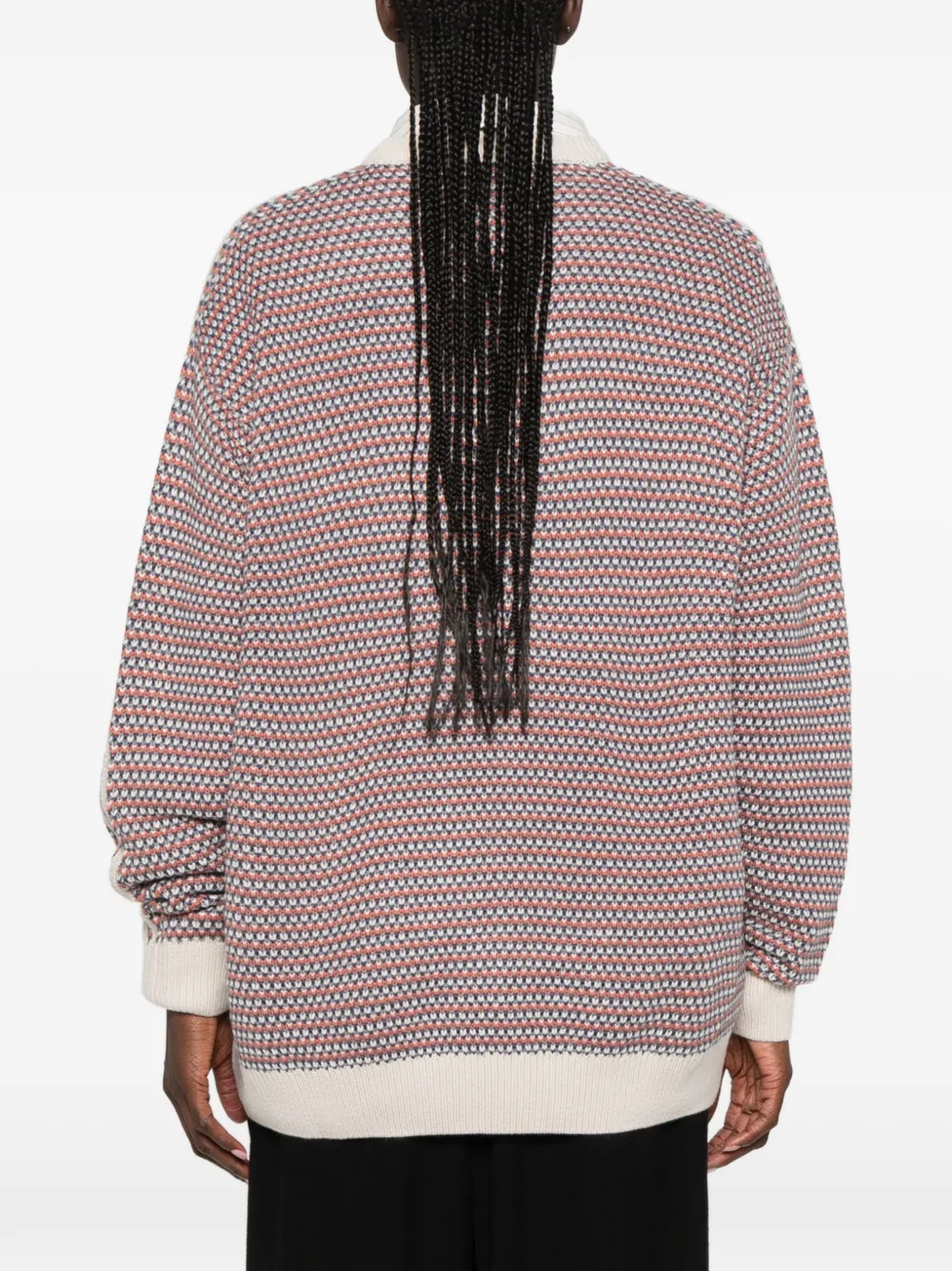 adidas Trefoil-embroidered 3-Stripes sweater Beige
