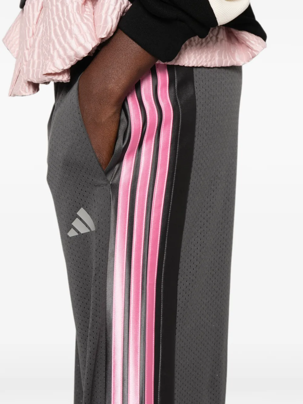 adidas side-stripe track pants Grijs