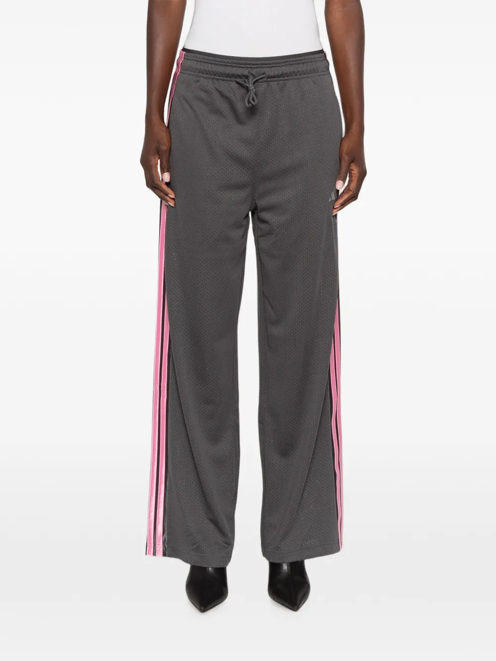 adidas side-stripe track pants Grijs
