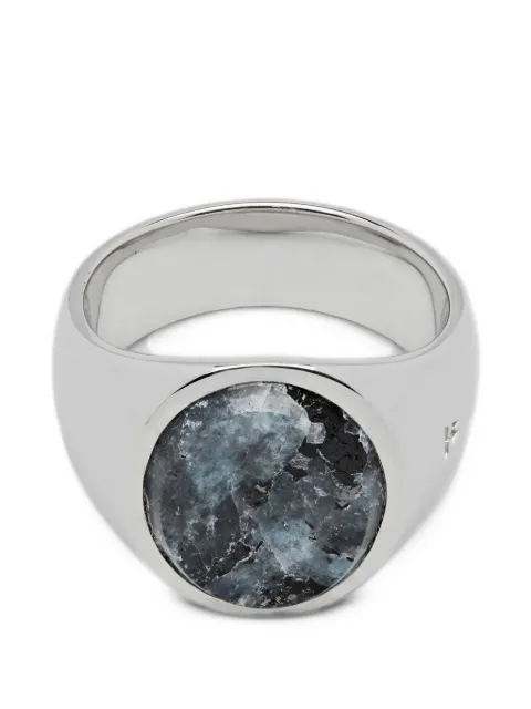 Tom Wood anillos Oval Larvikite