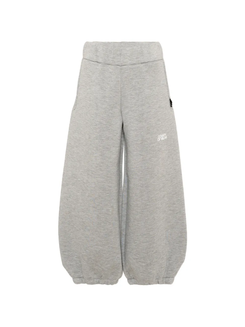 COUNTY OF MILAN logo-print elasticated-cuff track pants - Grigio