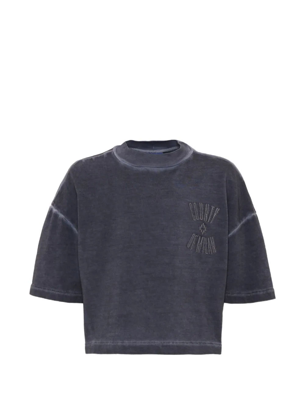 COUNTY OF MILAN logo-embroidered T-shirt - Grigio