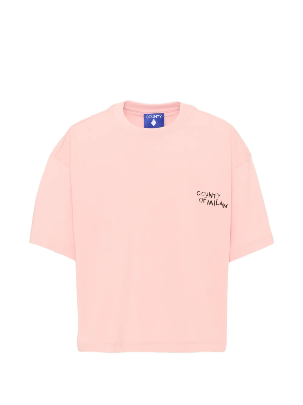 COUNTY OF MILAN Cross-logo T-shirt - Rosa