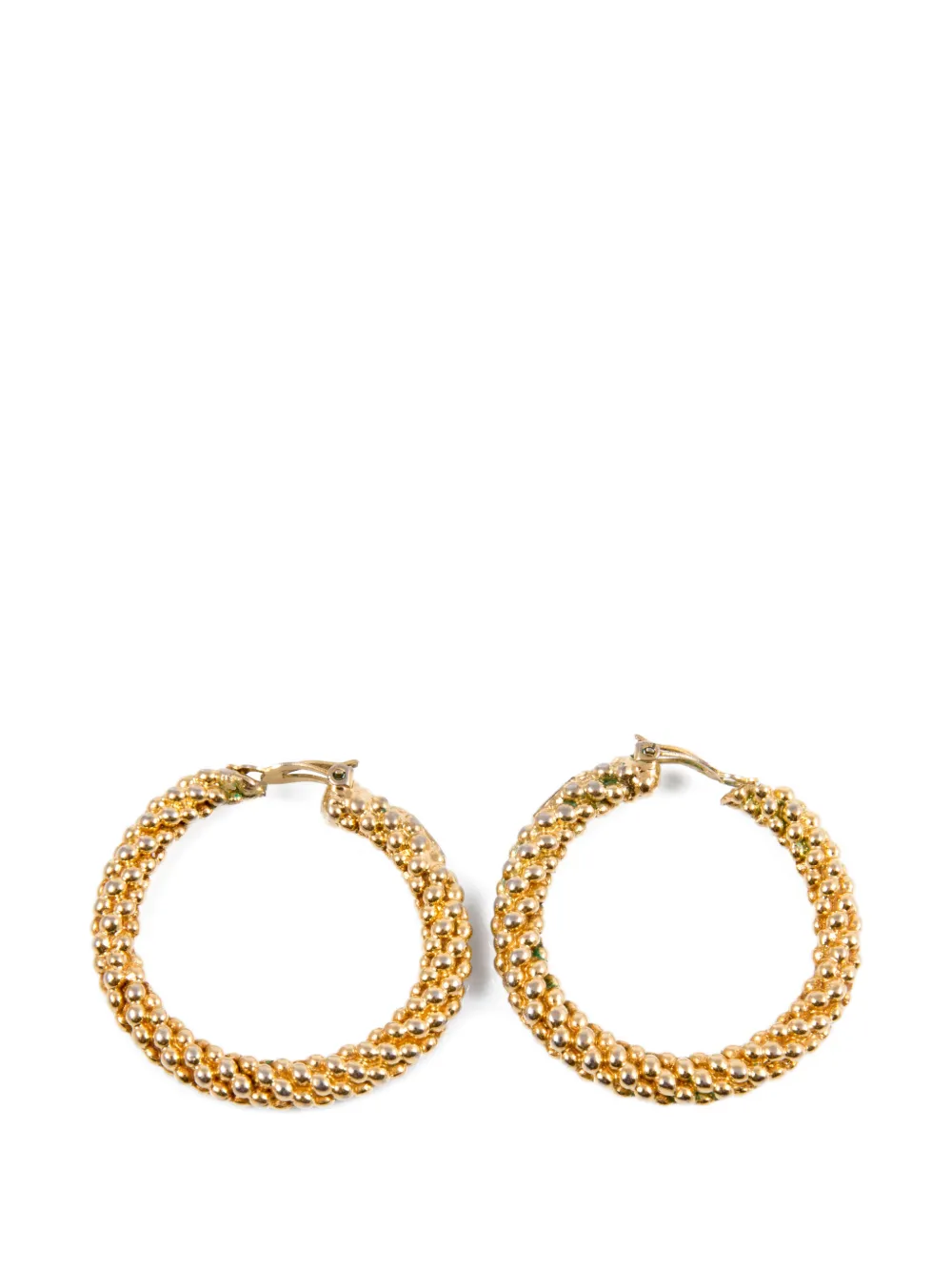 Saint Laurent Pre-Owned 1980s hoop clip-on earrings - Gold