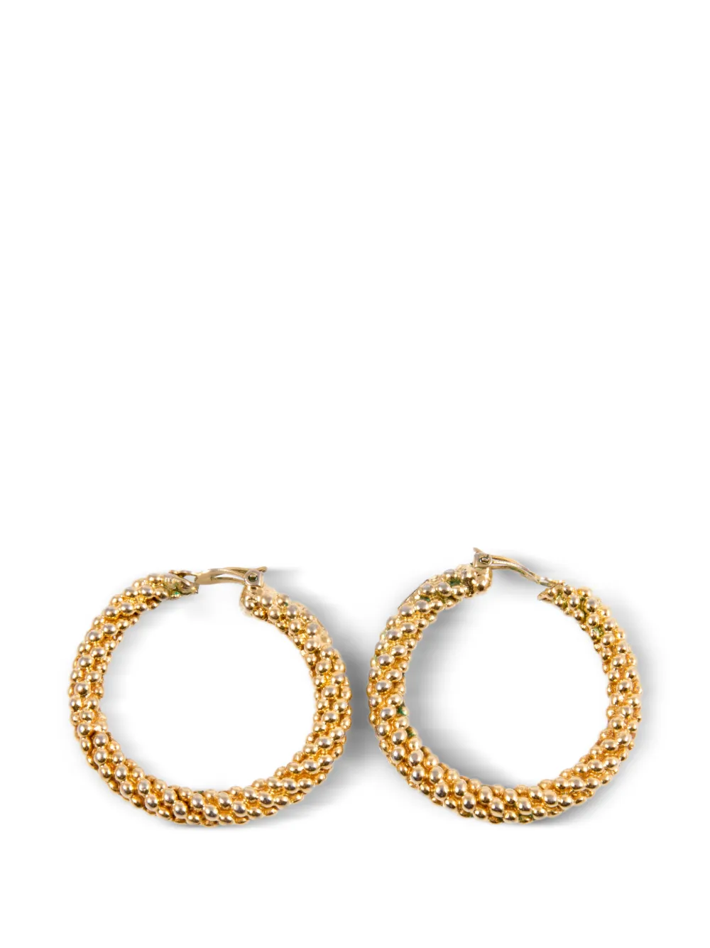 Saint Laurent Pre-Owned 1980s hoop clip-on earrings - Gold
