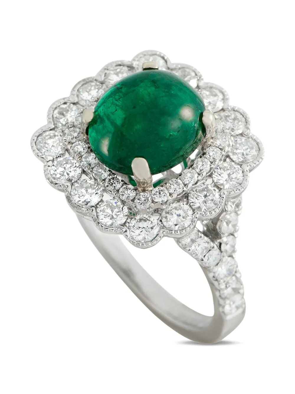 LB Exclusive emerald and diamond ring - Argento
