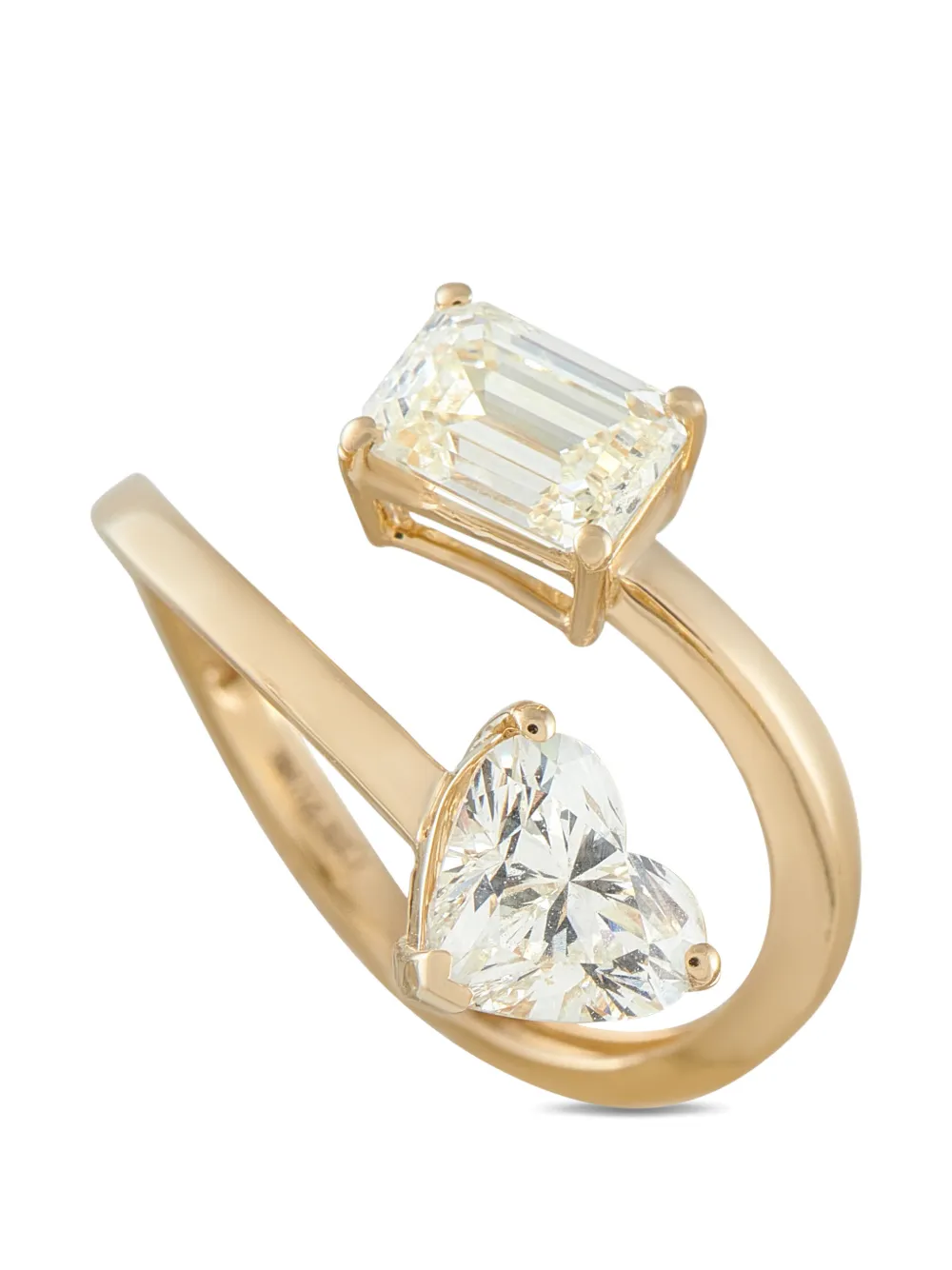 LB Exclusive diamond bypass ring - Oro