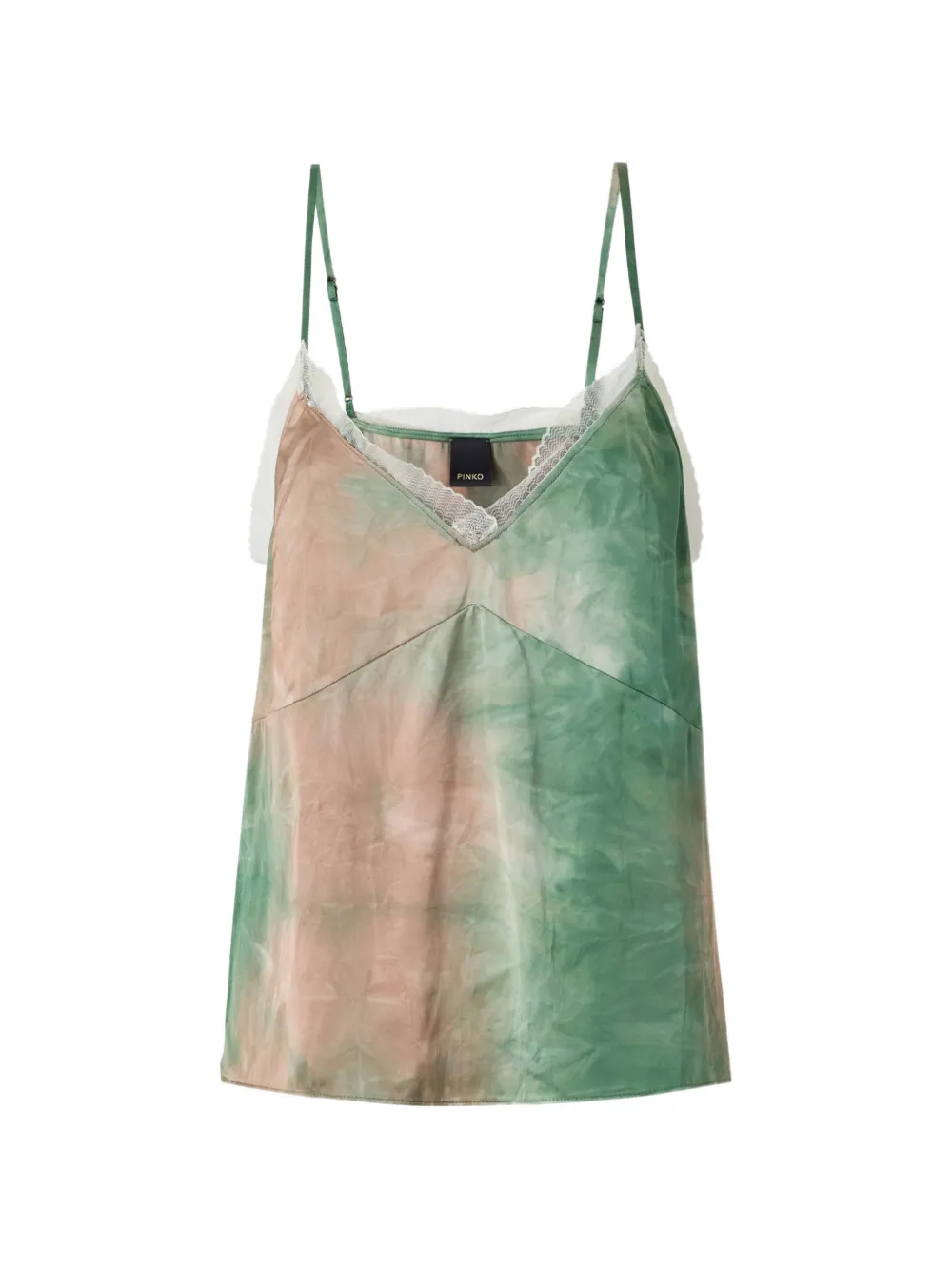 PINKO gradient satin top - Verde