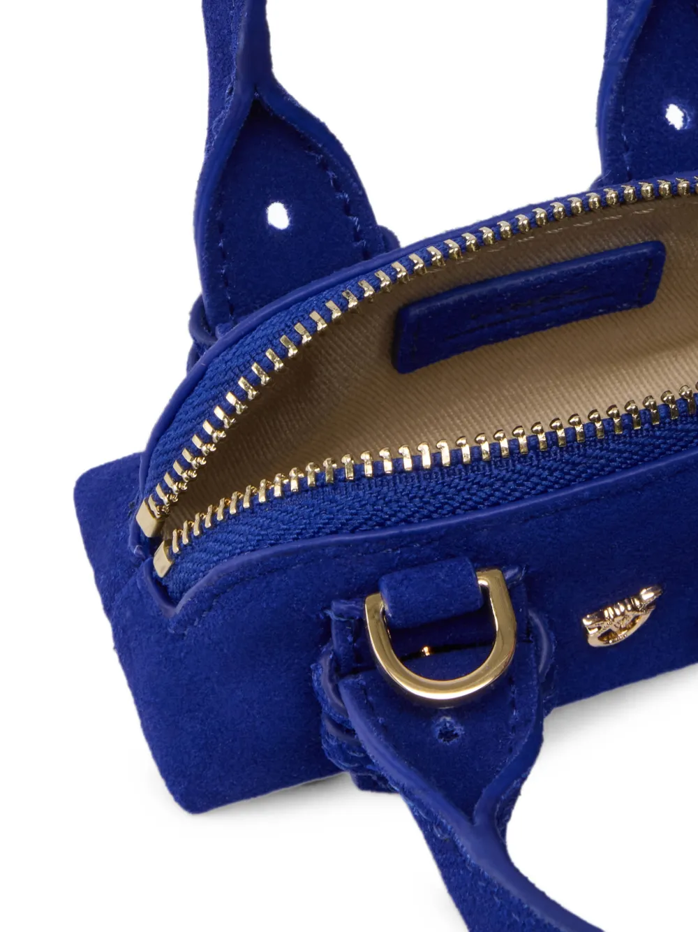 PINKO Suède tas met bloemenprint Blauw