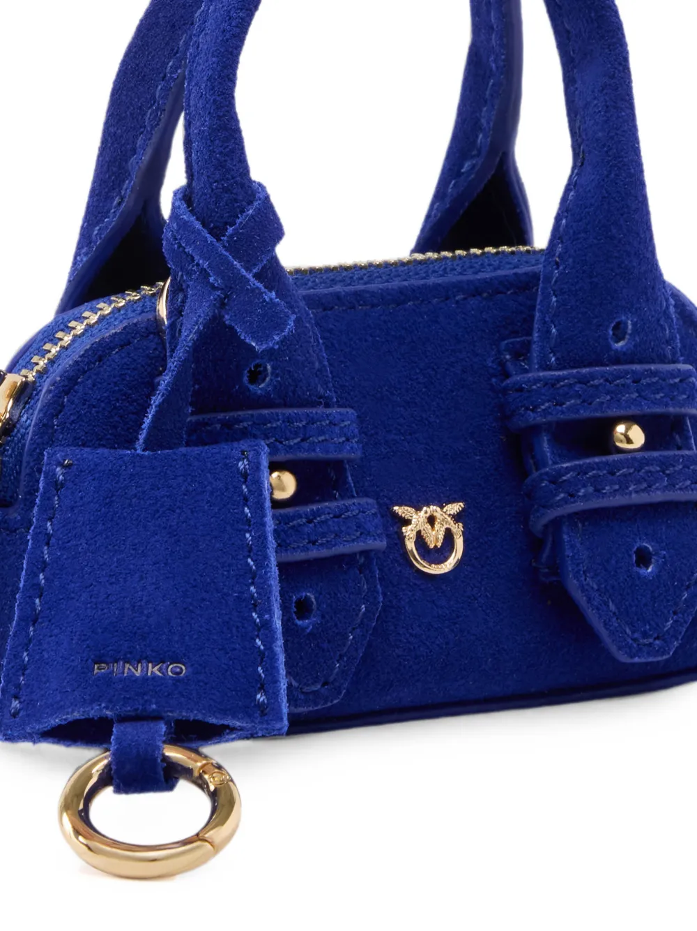 PINKO Suède tas met bloemenprint Blauw