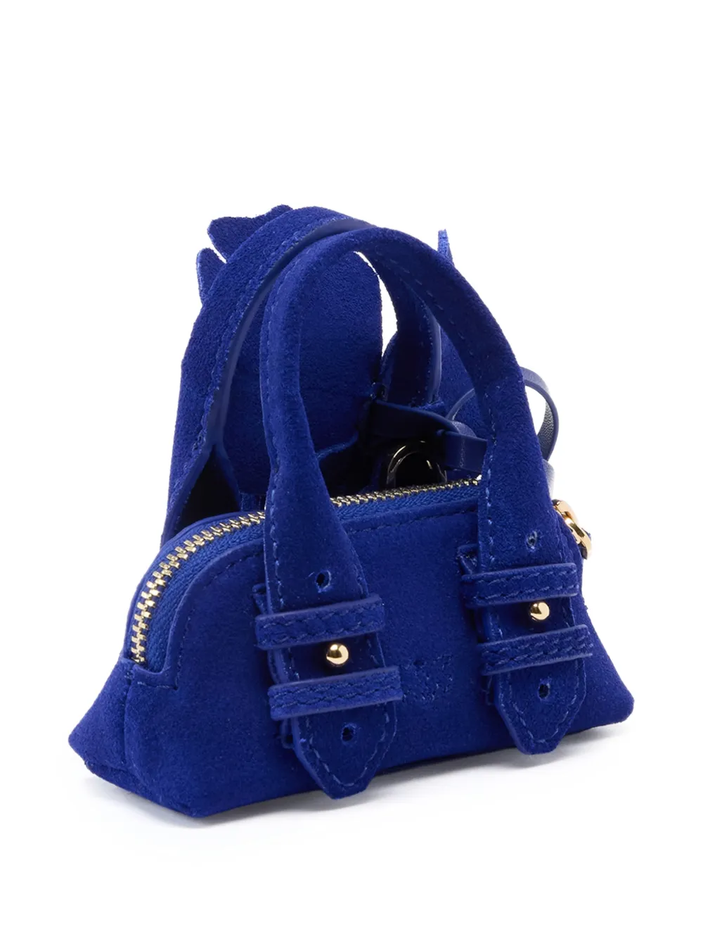 PINKO Suède tas met bloemenprint Blauw