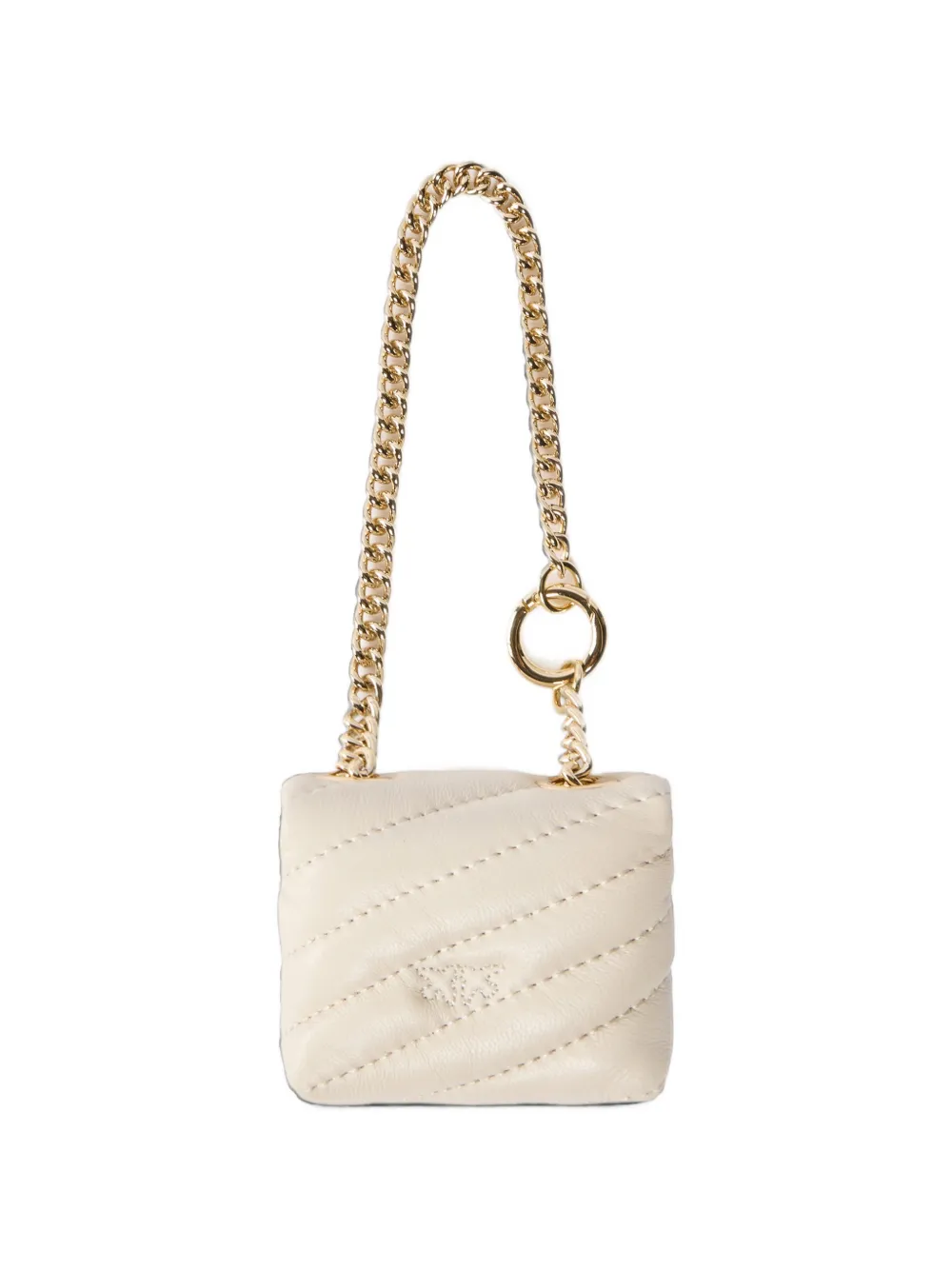 PINKO Nano Love pufaccessoire van nappa leer Beige