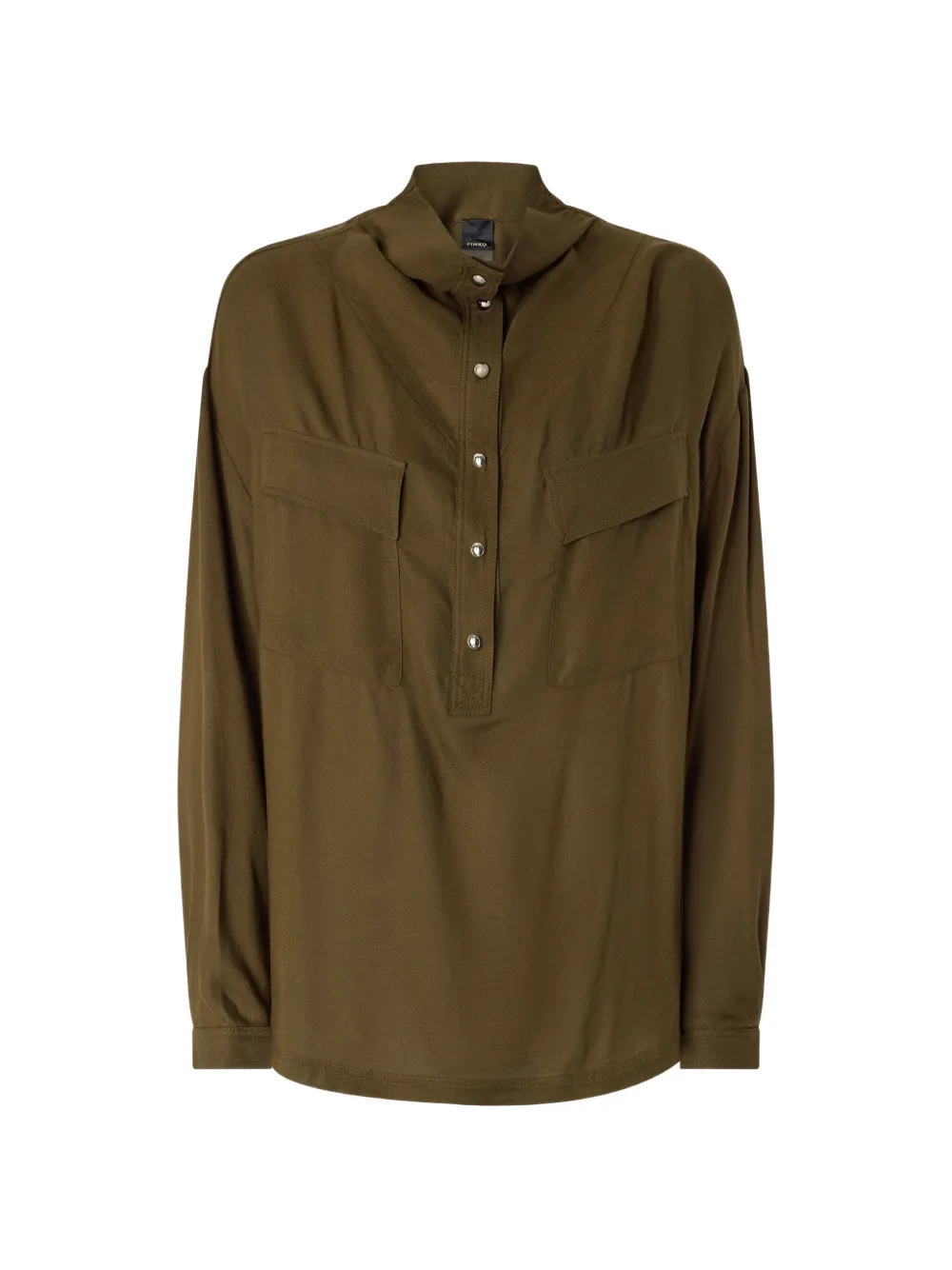 PINKO Blouse met zakken en knopen Groen