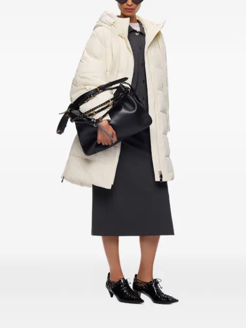 PINKO long quilted down jacket with hood