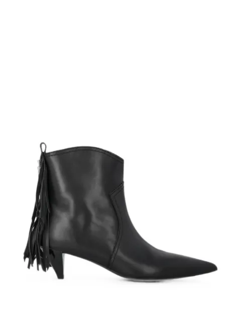 PINKO fringe-detail pointed-toe boots