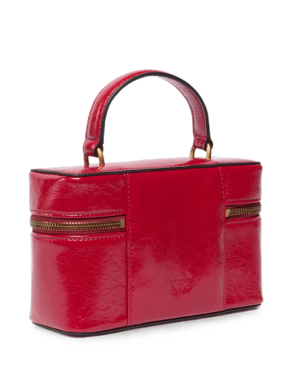 PINKO Love Birds leren shopper Rood
