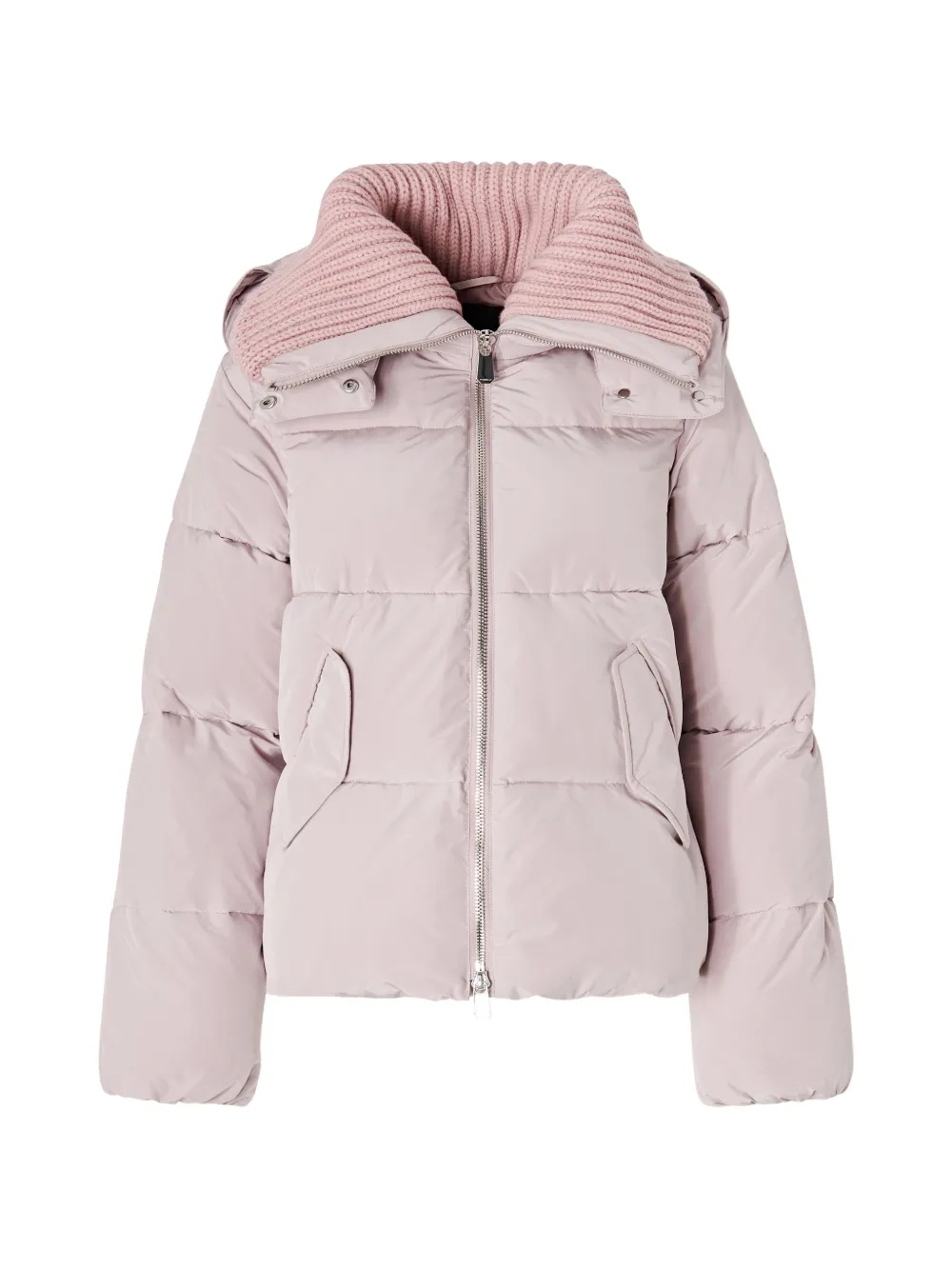 PINKO ribbed-collar puffer coat - Rosa