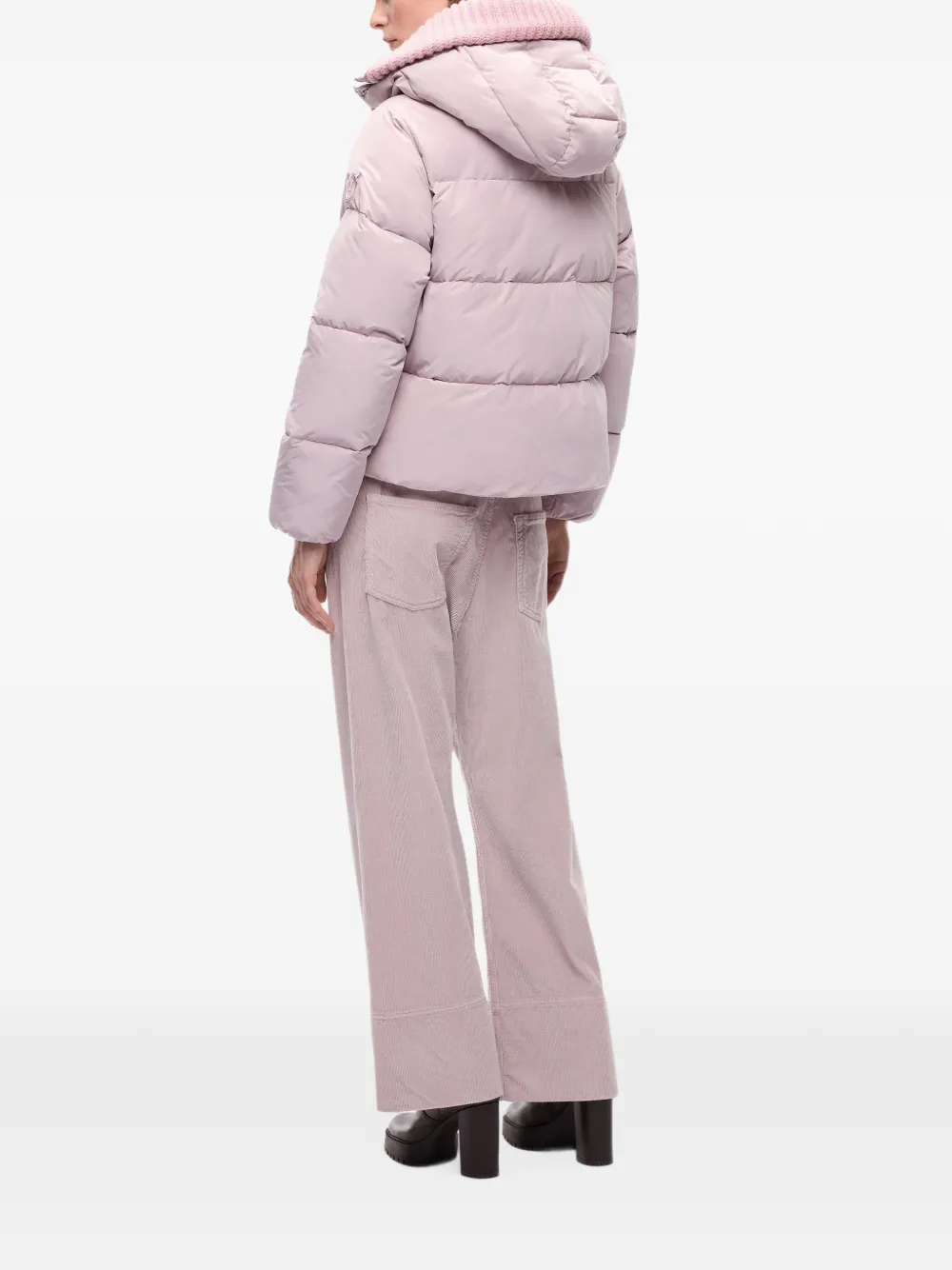 PINKO Donsjas met geribbelde kraag Roze
