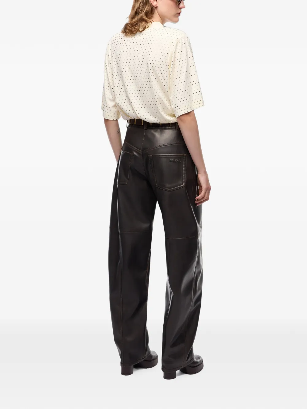 PINKO Broek met vlakken Bruin