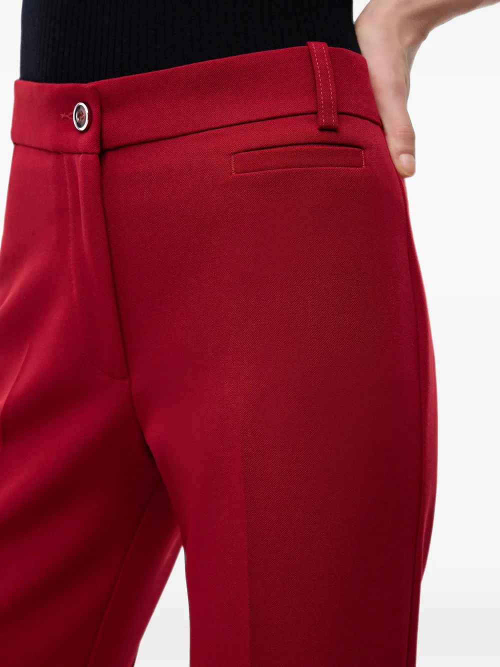 PINKO Straight plooibroek Rood
