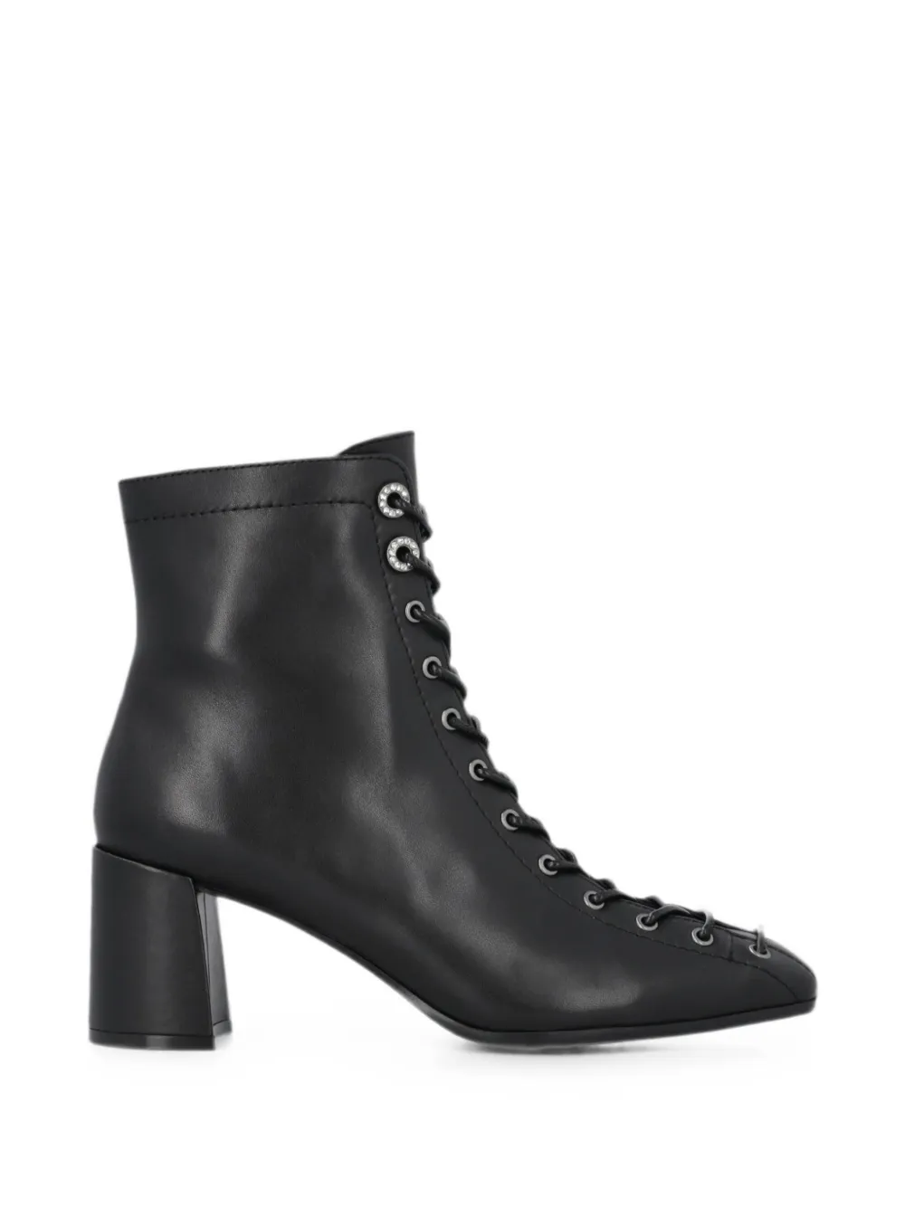 PINKO Stivaletti stringati in pelle - Nero