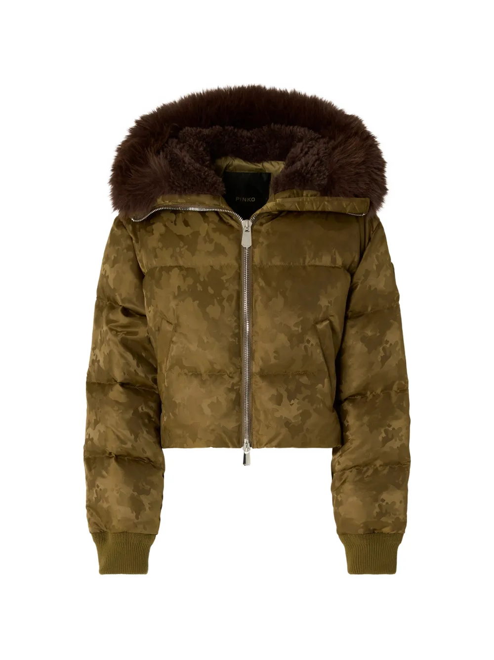 PINKO Gefütterte Jacke mit Camouflagemuster - Grün