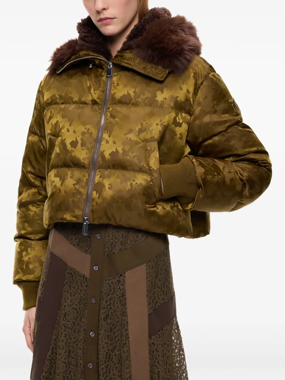PINKO Jack met camouflageprint Groen