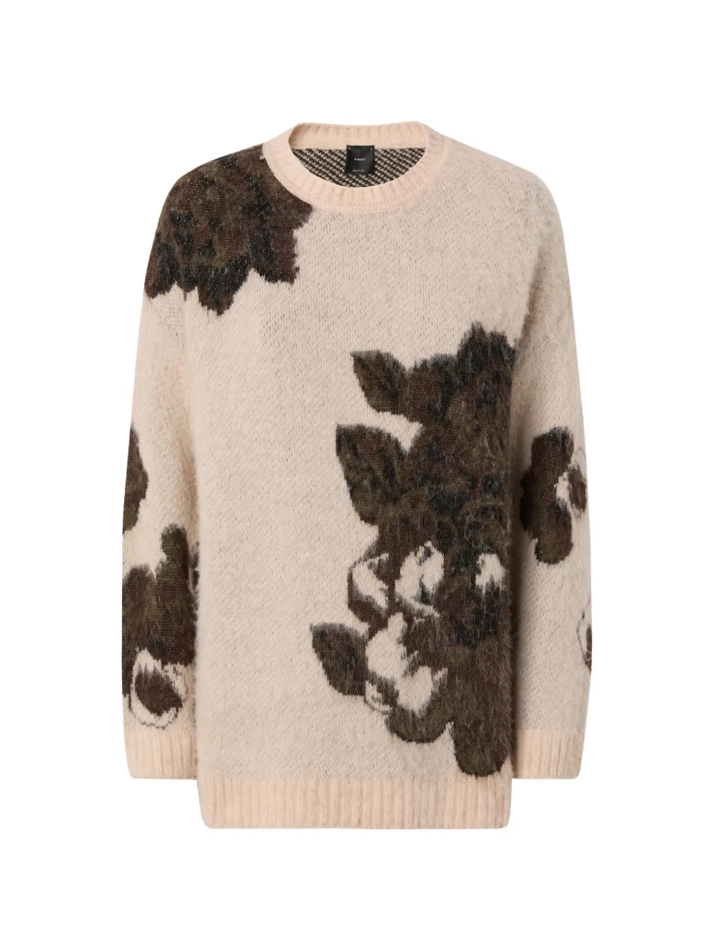 PINKO floral-intarsia knitted sweater - Toni neutri