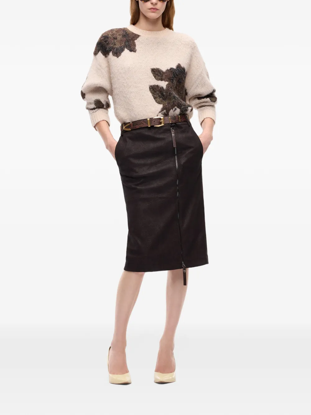 PINKO Gebreide trui Beige