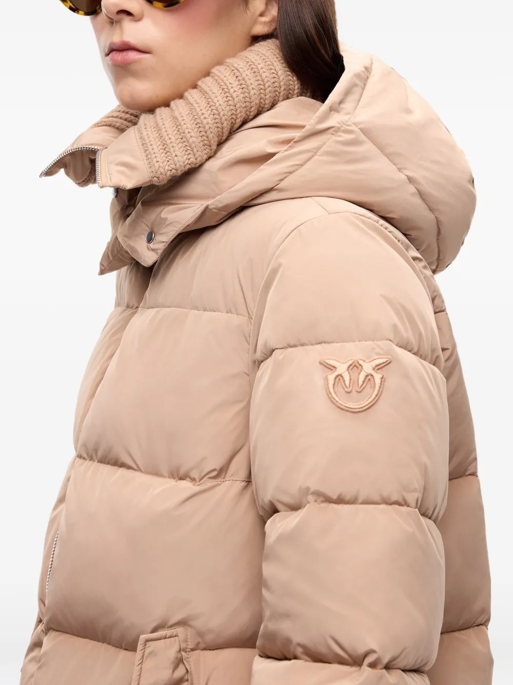 PINKO Gewatteerde donsjas Beige