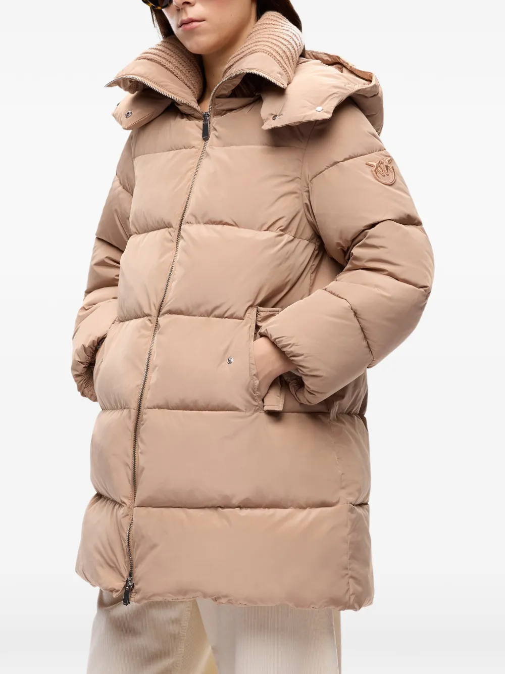PINKO Gewatteerde donsjas Beige