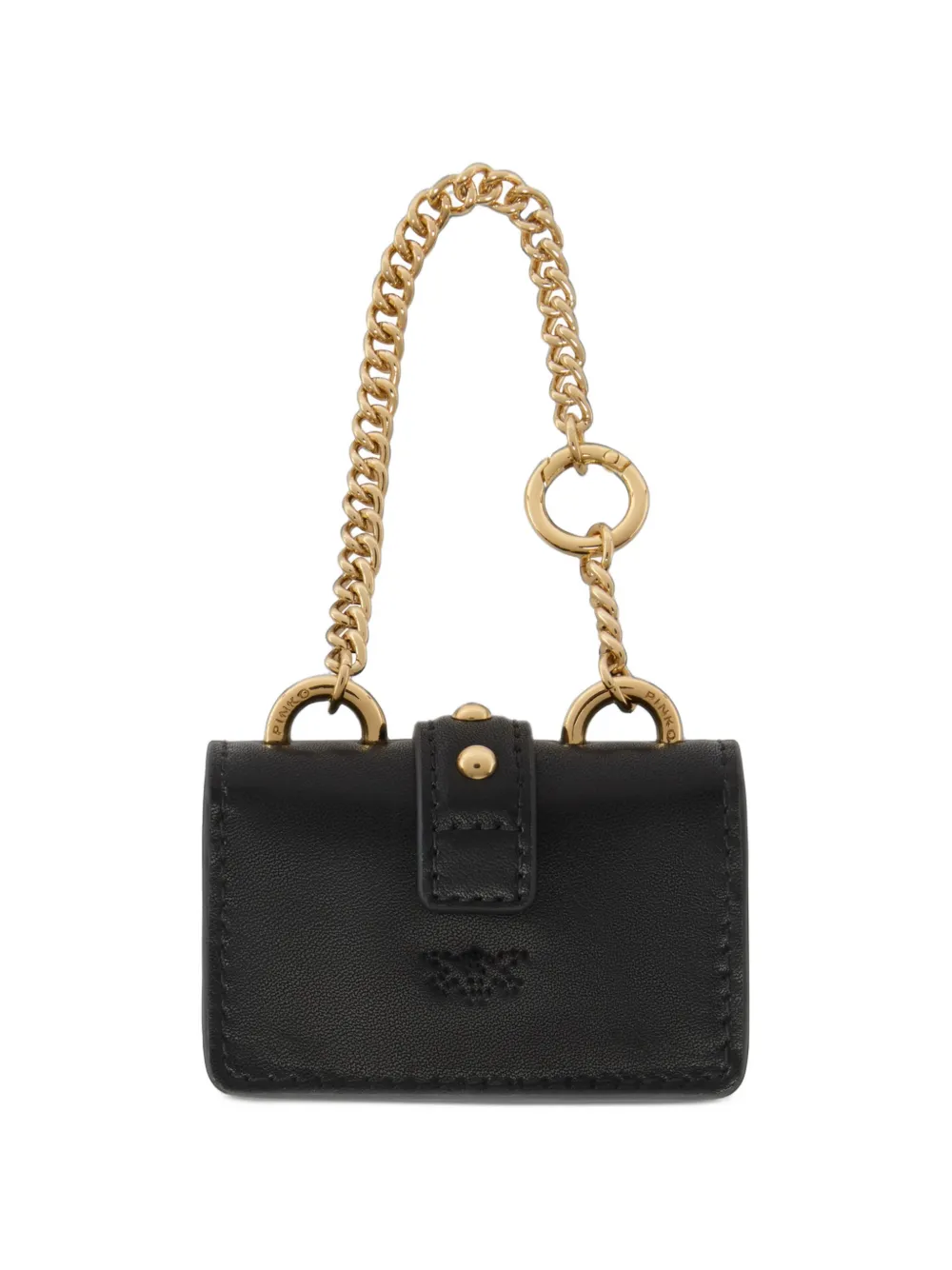 PINKO Nano Love Bag One in leather Zwart